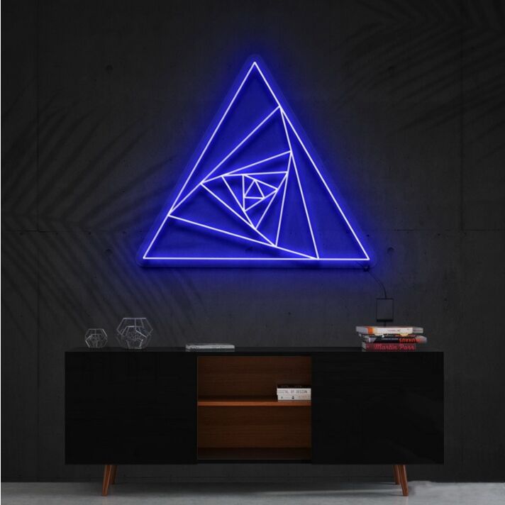 Triangle Shutter Neon Sign for Geometric Art Enthusiasts