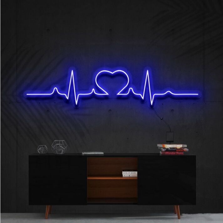 Heartbeat Neon Sign for Romantic Decor
