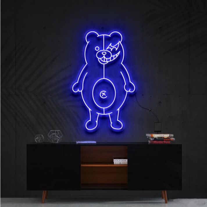 Monokuma Danganronpa Neon Sign for Game Rooms and Anime Fans