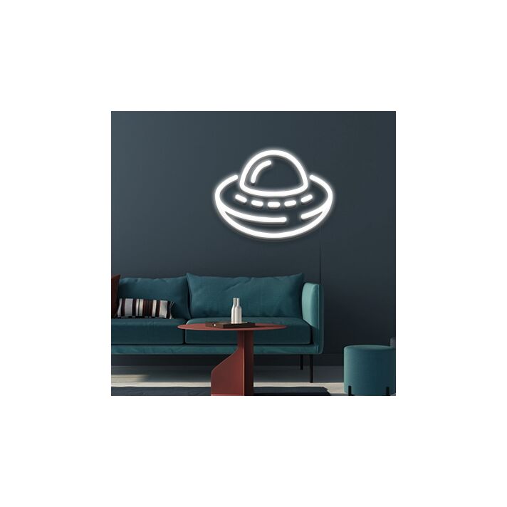 Ufo Neon Sign for Space Themed Decor