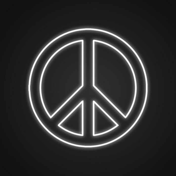 Peace Neon Sign for Zen and Peaceful Spaces
