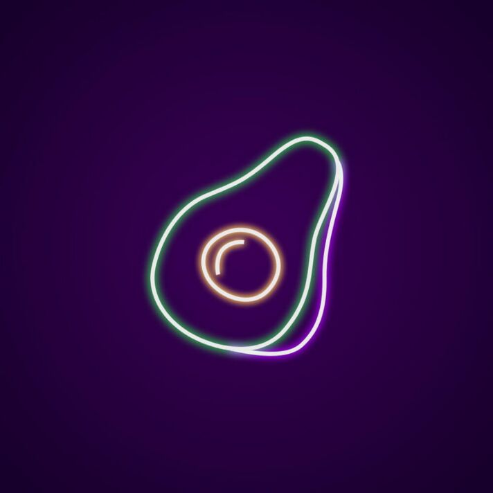 Avocado Neon Sign for Food Enthusiasts