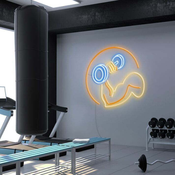 Weights Neon Sign for Fitness Spaces
