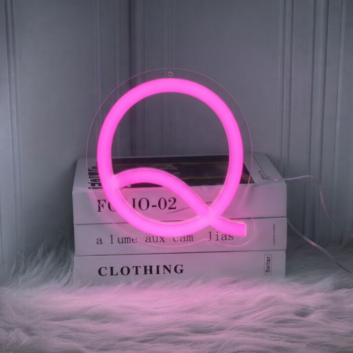 Letter Q Neon Sign for Custom Decor