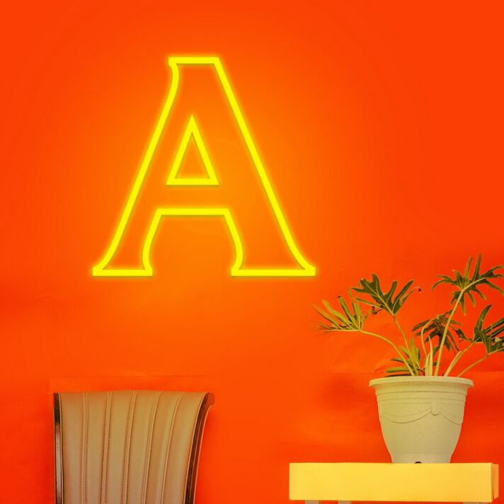 Letter A Neon Sign for Personalized Decor