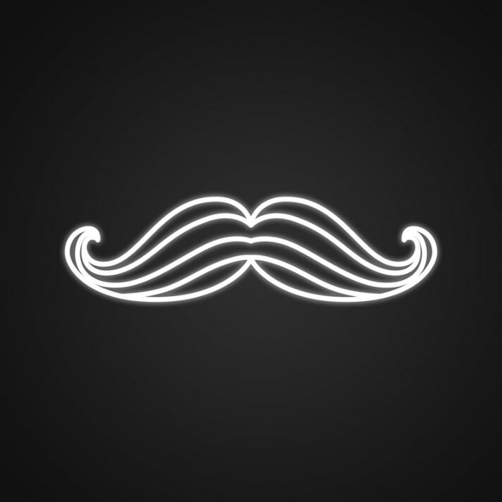 Mustache Neon Sign for Fun Decor