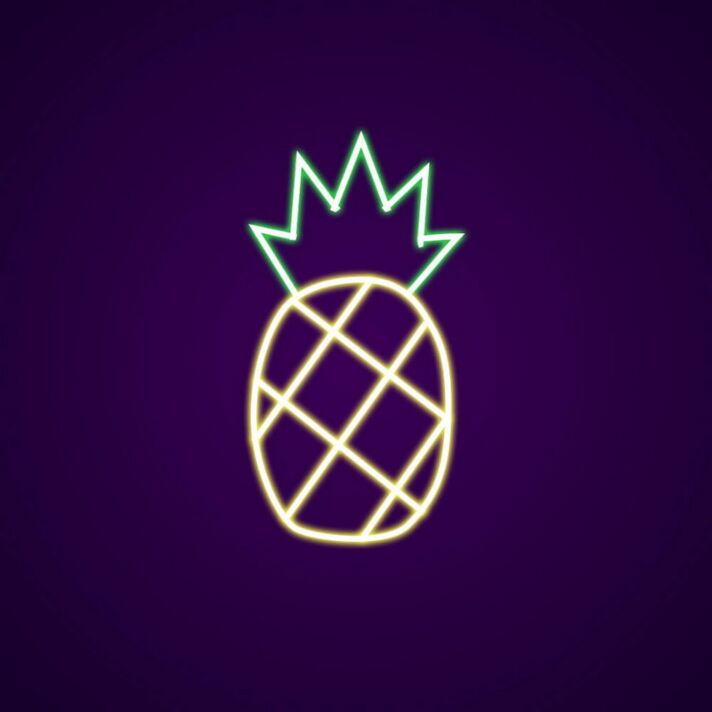 Pineapple Neon Sign for Tropical Themes