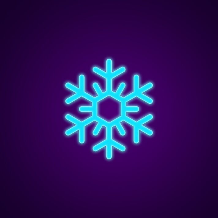 Snowflake Neon Sign for Winter Decor