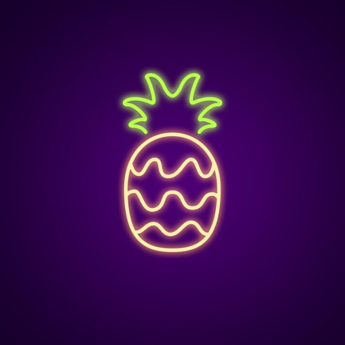 Pineapple Neon Sign for Tropical Themes