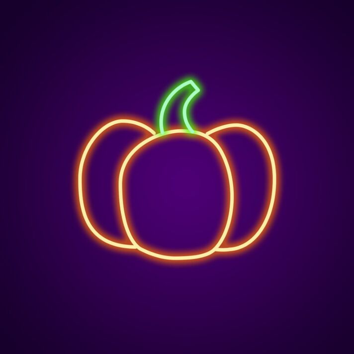 Pumpkin Custom Neon Sign Perfect for Halloween decorations