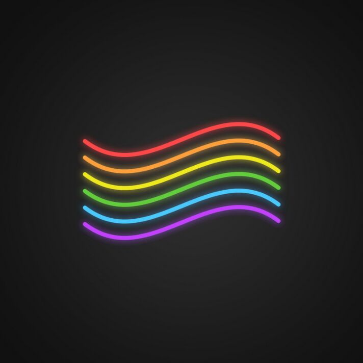Rainbow Flag Neon Sign Celebrate diversity and pride