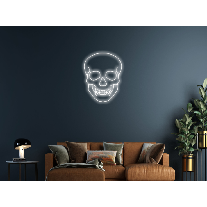 Simple Skull Customizable Sign Neon Sign Add a personal, edgy touch