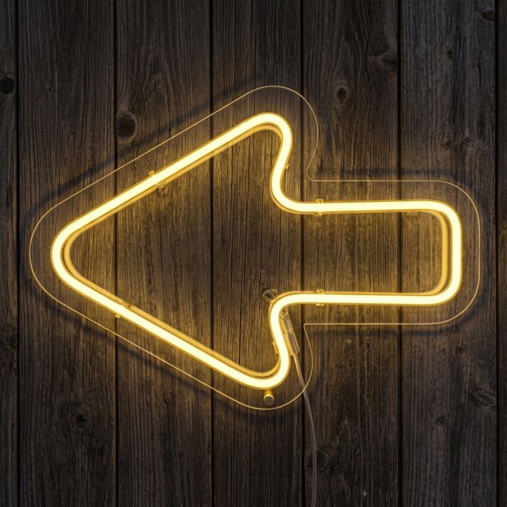 Brighten Your Space: Arrow LED Neon Light for Home Decor, Office, Store, Bar, and Weddings.