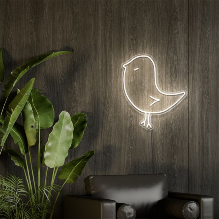 Brighten Your Spaces: Bird LED Neon Sign Sketch and Etch Us, Perfect for Home Decor, Bars, and Weddings.