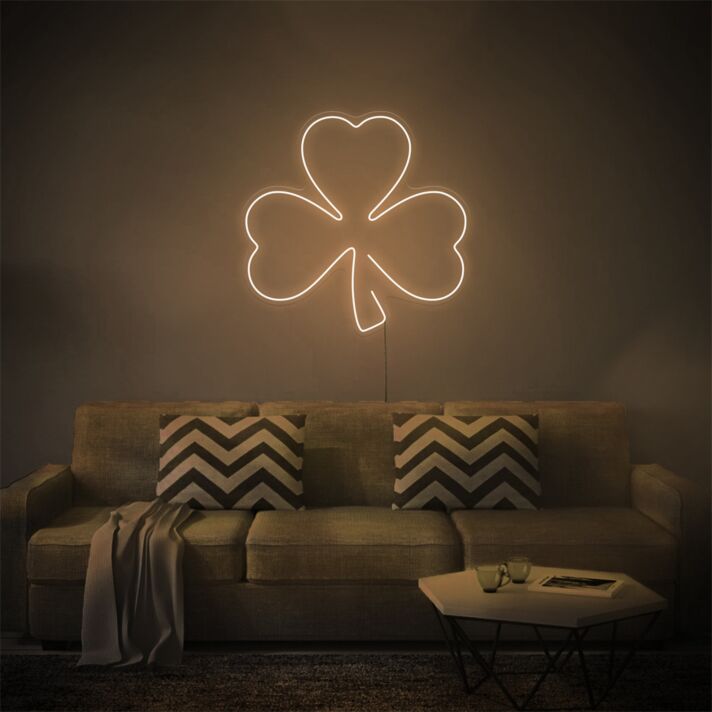 Brighten Your Space: Clover LED Neon Sign for Office, Bar, and Wedding Ambiance.