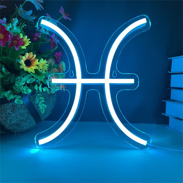 Brighten Your Space with Versatility: Constellation Pisces LED Neon Sign for Bars, Weddings, and Home Ambiance.