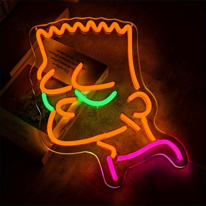 Brighten Your Space: Cute Anime Handmade LED Neon Sign Perfect for Home Decor, Office Ambiance, and Vibrant Party Settings.