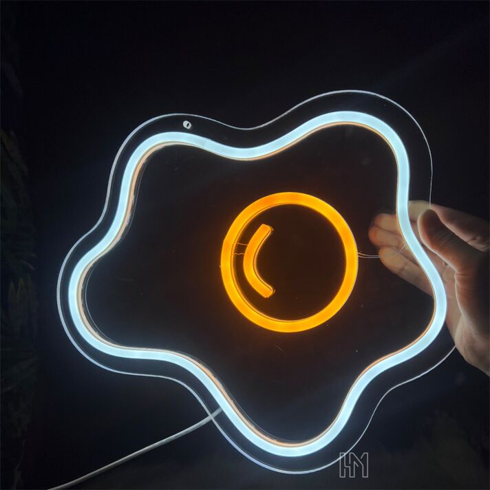Brighten Up Your Kitchen, Diner, or Breakfast Nook with the Whimsical Fried Egg LED Neon Sign