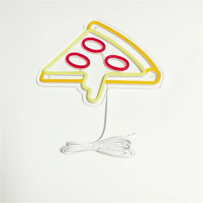 Brighten Up Your Kitchen, Bar, or Restaurant Ambiance with the Pizza LED Neon Sign.