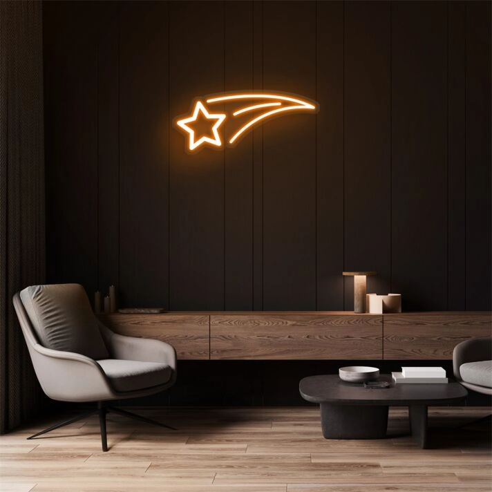 Add a Cosmic Touch to Your Home, Office, or Party Decor with the Mini Shooting Star LED Neon Sign.