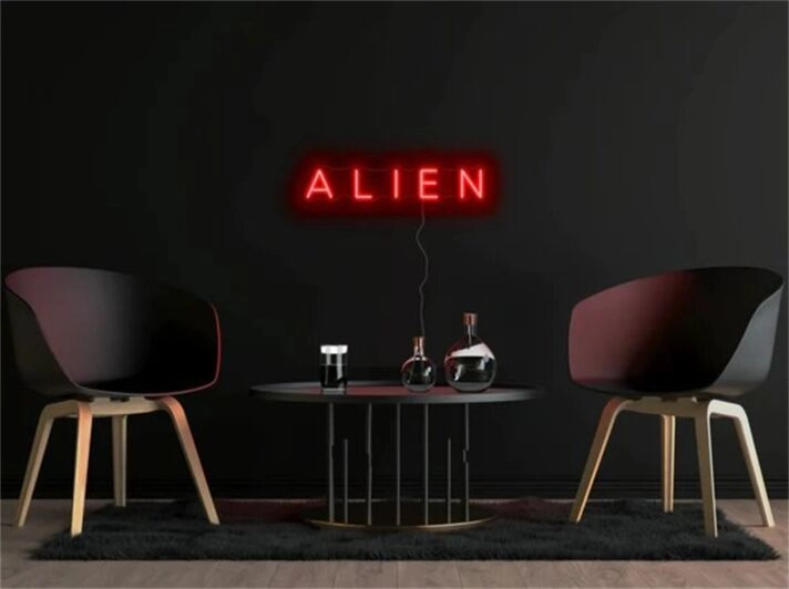 Brighten Your Space: Wall Decor Home Alien LED Sign LED Neon Sign - Perfect for Bars, Parties, and Home Office Vibes.