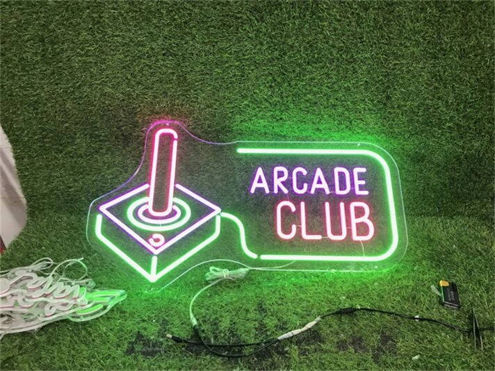 Brighten Up Your Gaming Room, Bar, or Party Atmosphere with the Arcade Club Game LED Neon Sign.