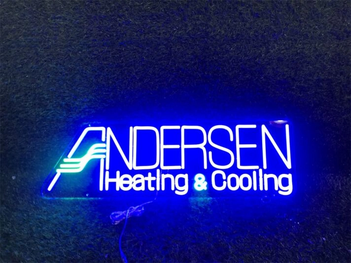Brighten Your Office, Storefront, or Man Cave with Custom Business Sign Andersen Heating And Cooling LED Neon Sign