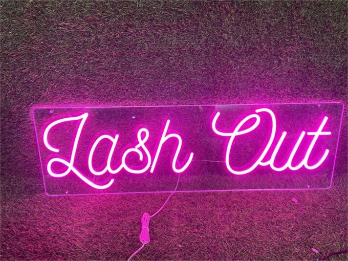 Enhance Your Beauty Studio or Home Vibes with the Custom Lash Out LED Neon Sign