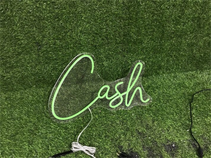 Brighten Up Your Office, Bar, or Storefront with the For Wall Decor Cash LED Neon Sign.