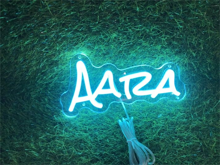 Brighten Your Space: From Office to Wedding, Enhance Any Occasion with Personalize Custom Aara LED Neon Sign.