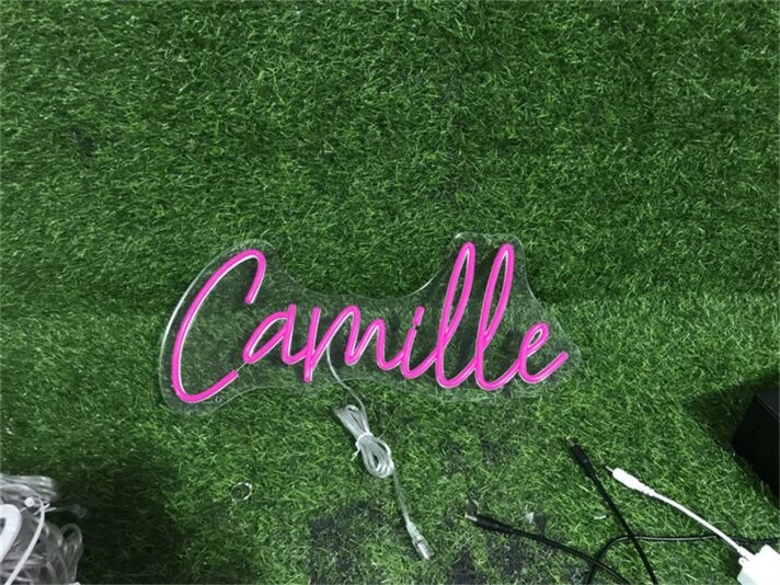 Add a Radiant Touch to Your Home, Office, and Special Events with Personalize Custom Camille LED Neon Sign.