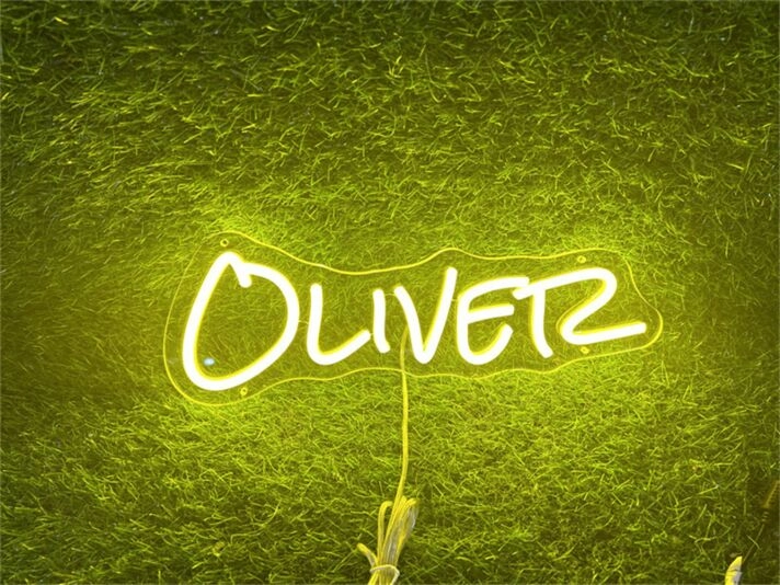 Brighten Up Your Space: Personalize Custom Oliver LED Neon Sign for Home Decor, Bars, Weddings, and Trendy Office Settings