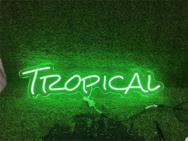 Transform Your Space: Personalize Custom Tropical LED Neon Sign for Vibrant Home Decor, Trendy Offices, Lively Parties, and Romantic Weddings.