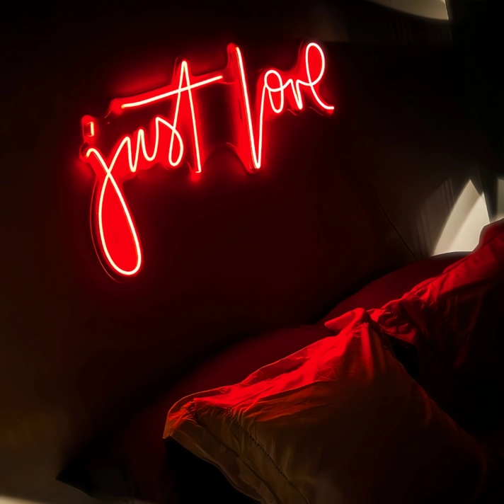 Just Love Neon Sign Illuminate Your Space with Pure Affection and Warmth