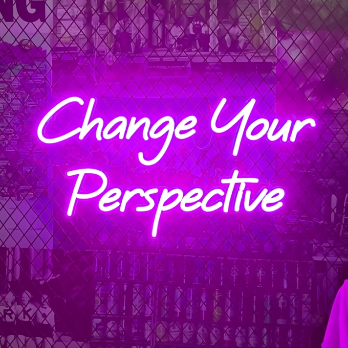 Neon sign to change your perspective