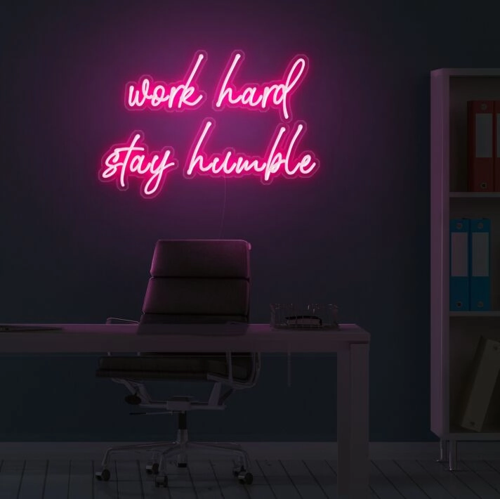 Work Hard Stay Humble Neon Sign