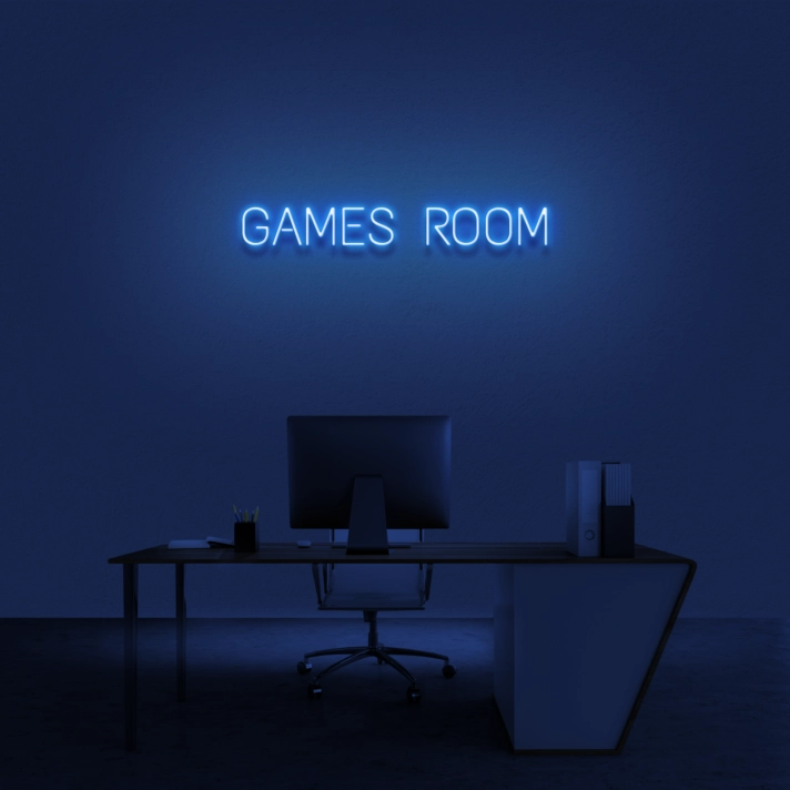 'Games Room' Neon Sign