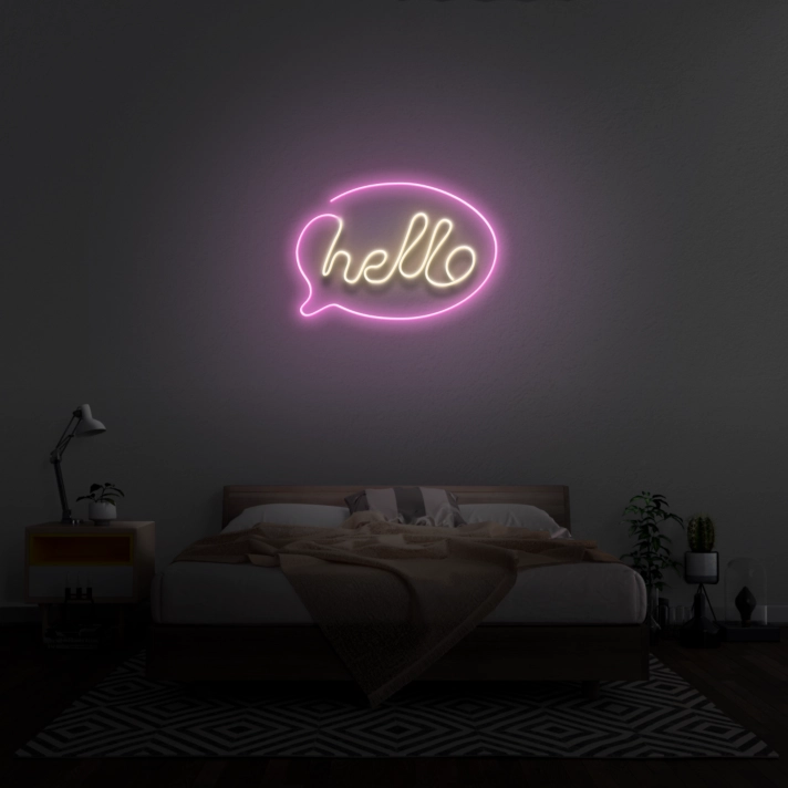 Hello' Neon Sign