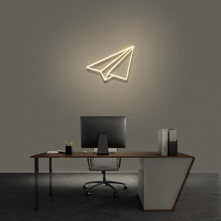 Paper Airplane Neon Sign