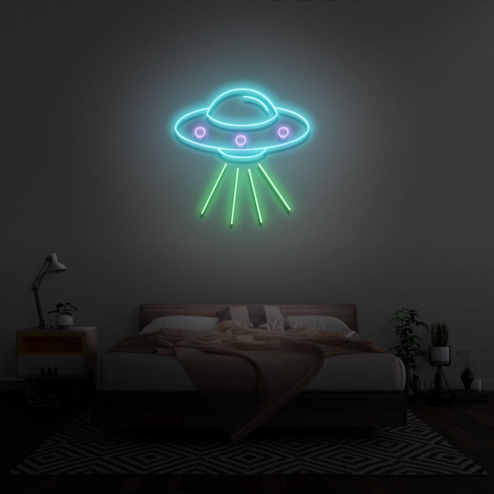 Spaceship Neon Sign