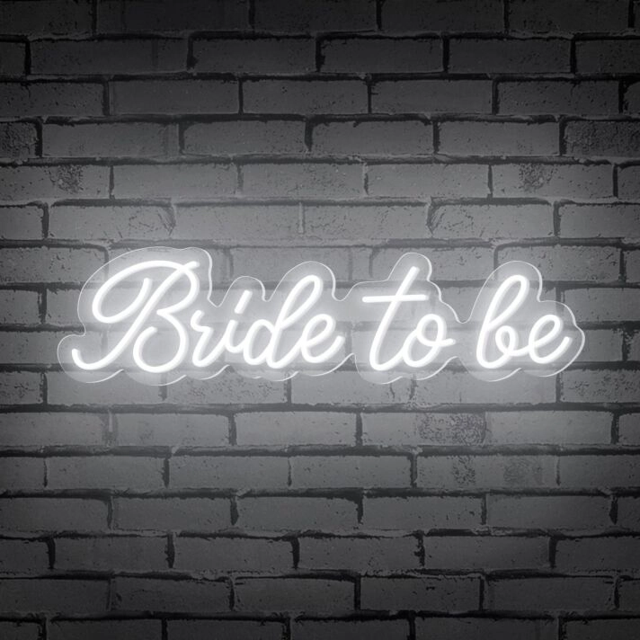 Add a vibrant touch to your wedding celebrations and bridal showers with the Bride To Be Words Neon Sign.
