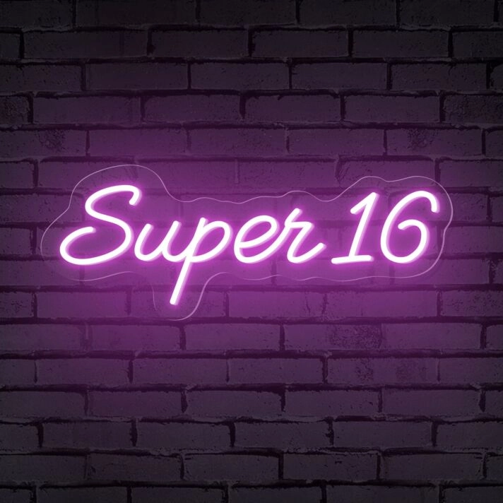 Brighten Up Every Celebration - Super Number Personalized Neon Birthday Sign for Home, Bars, and Special Events