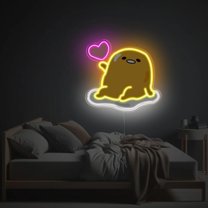 Brighten Up Your Bar, Wedding, or Living Space with the Showing Love Yolk Guy LED Neon Acrylic Artwork.