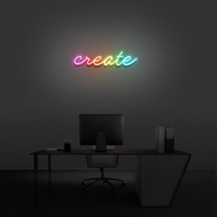Create' Neon Sign