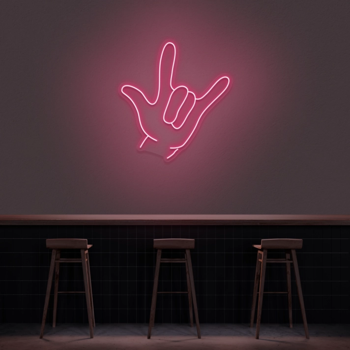 Rock On Hand Neon Sign
