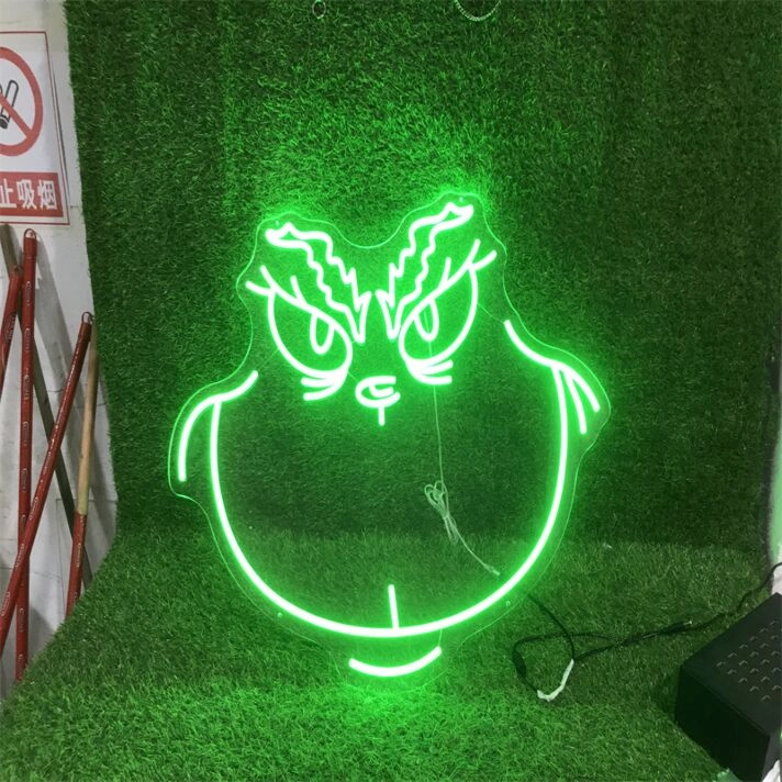 Brighten Up Your Bar, Office, or Home Decor with the Angery Bire Green LED Neon Sign.