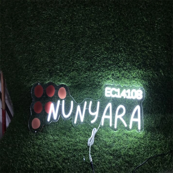 Nunyara EC14108 Custom LED Neon Sign: Brightening Weddings, Bars, and Home Spaces with Personalized Glow.