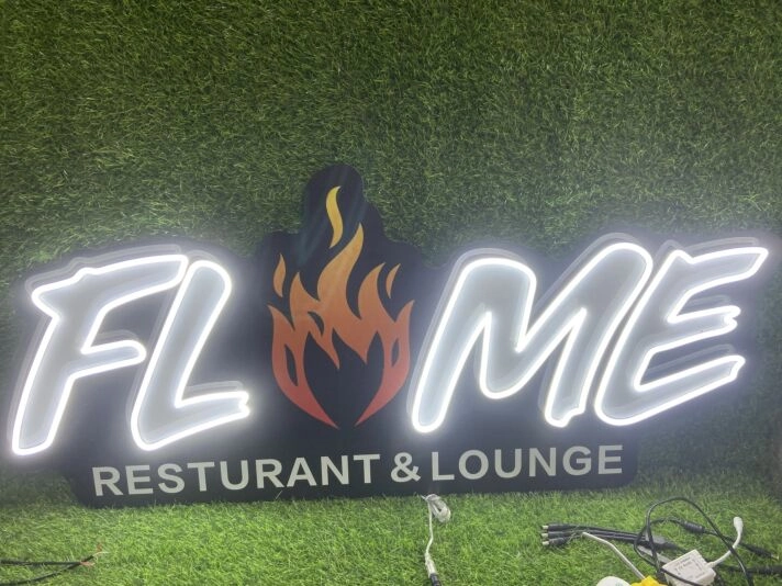 Brighten Your Space: Flame UV Print LED Neon Sign Perfect for Bars, Offices, and Chic Home Decor