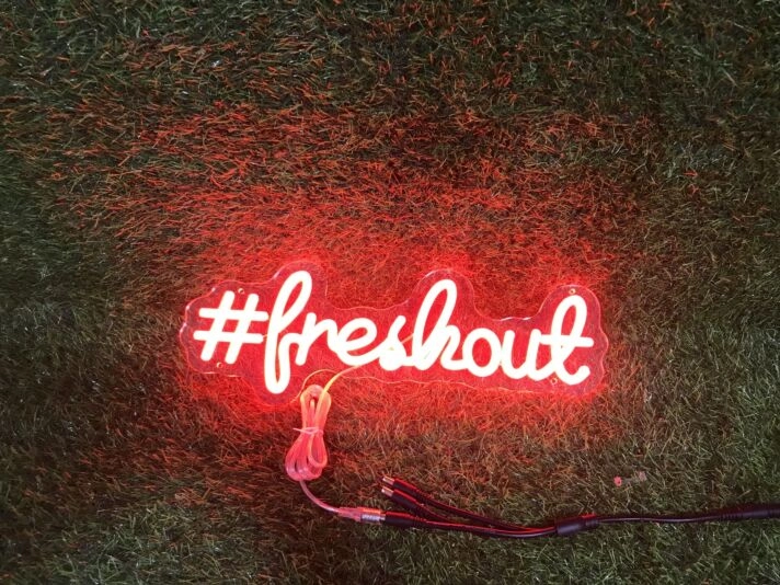 Brighten Your Space: Freshout Red LED Neon Sign Perfect for Bar, Wedding, and Office Ambiance