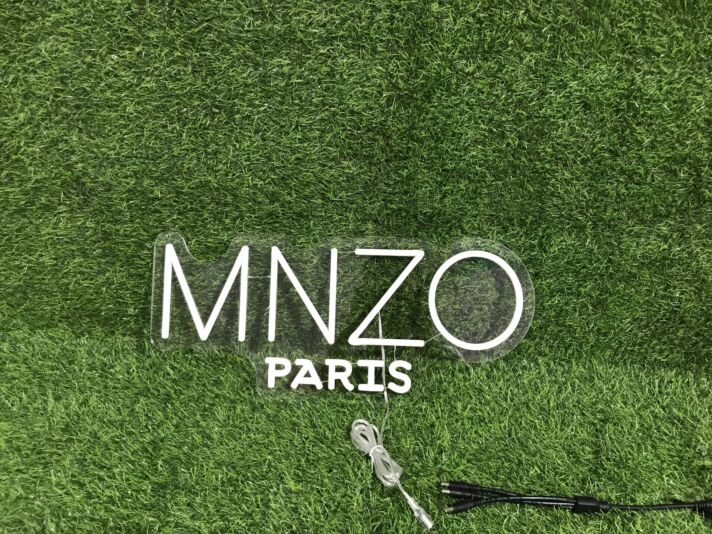 Brighten Up Your Space: Mnzo Paris White LED Neon Sign, Perfect for Office, Home Decor, and Chic Events
